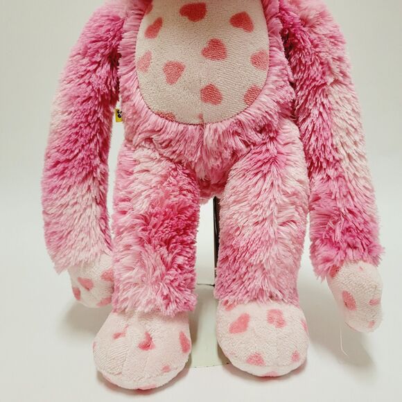 Build A Bear Monkey Plush Pink Hearts Hugs For You 18" Stuffed Animal Toy BAB - Picture 11 of 13